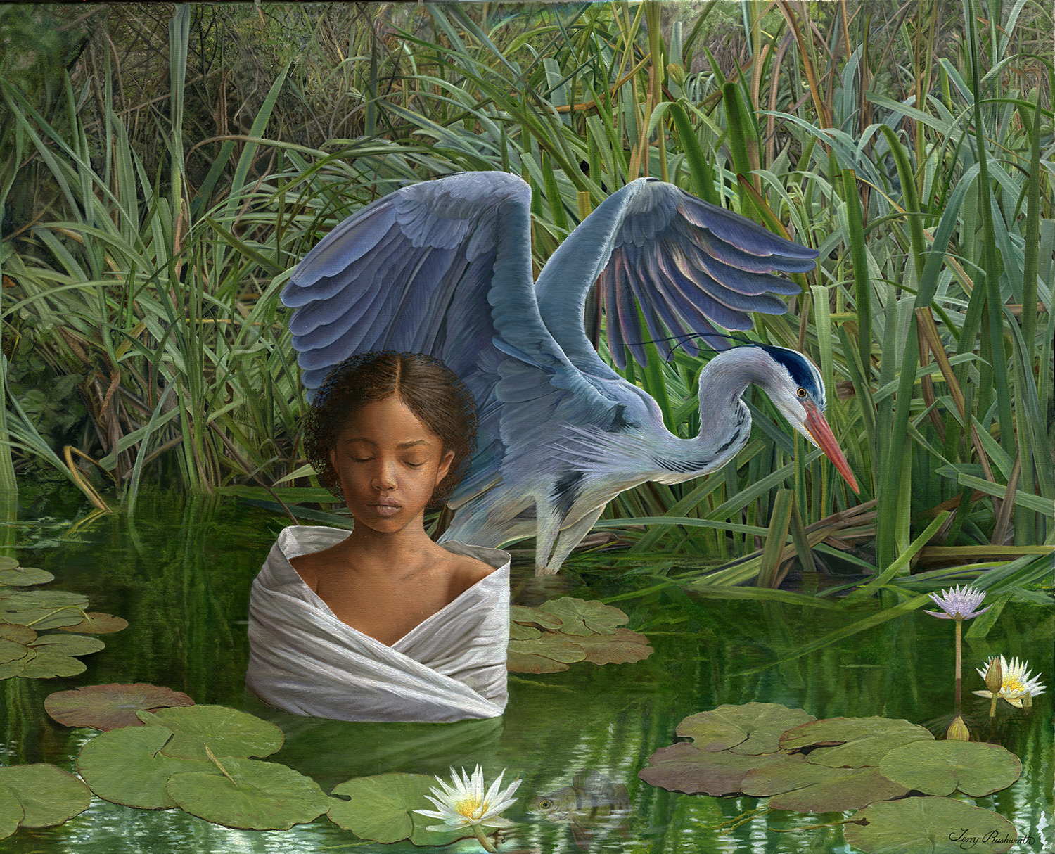 THE GIRL AND THE HERON